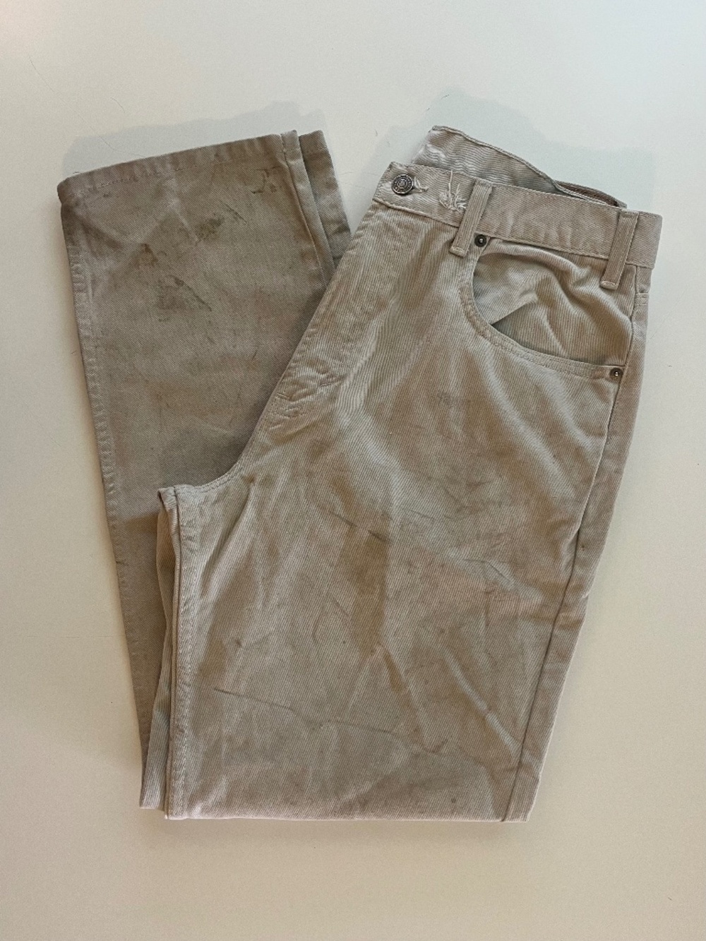 Vintage Distressed GAP Tan Relaxed Jeans